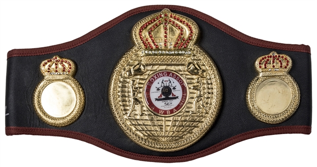 Roberto Duran  Signed and Inscribed WBA Champion Belt (PSA/DNA)